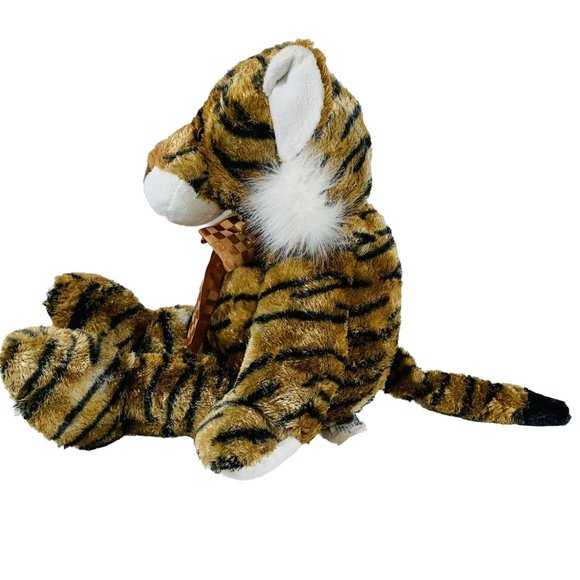 VTG Kellytoy Tiger Orange Striped Stuffed Animal 21” Plush Bow Tie Cuddle Toy - Picture 2 of 13